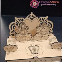 Shri Laxmi Ganesh Wooden Folding Art